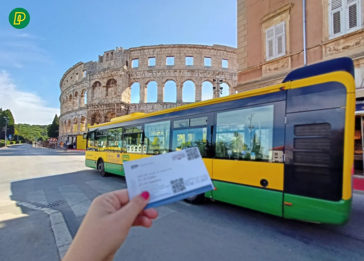 Festival ticket with QR code for bus transport