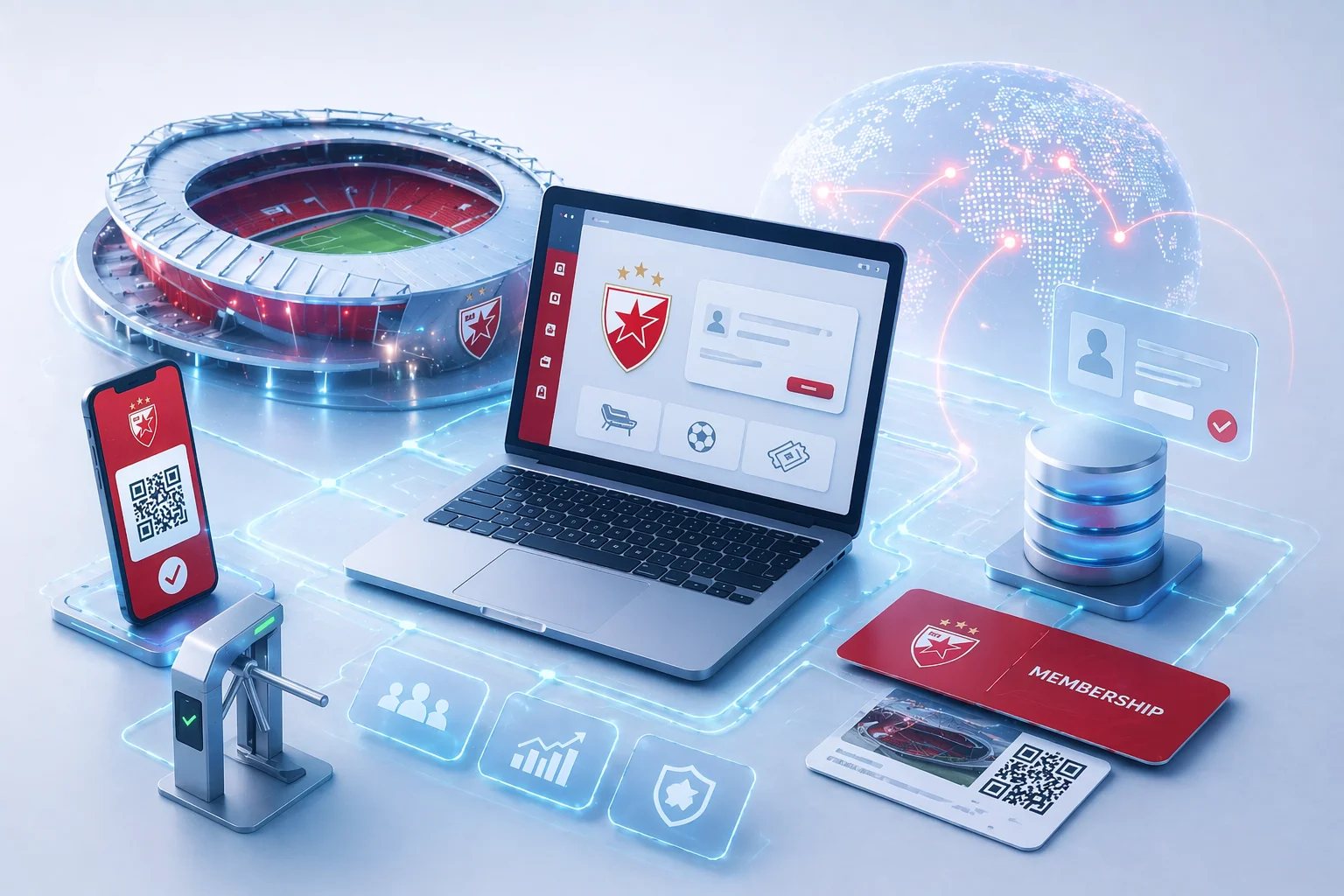 FK Crvena zvezda membership management on Mojekarte